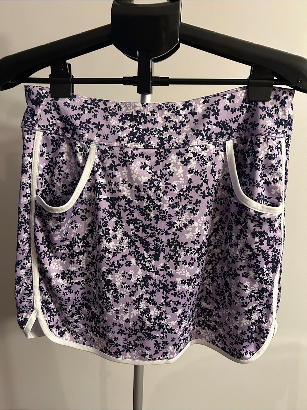 PGA Tour Lavender Floral Skort with White Trim